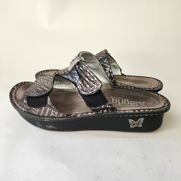 Alegria Karmen Pewter Dazzler Sandals EU 38 US 8-8.5 Leather Comfort KAR-532 - Picture 5 of 8